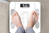 Smart Digital Bathroom Body Fat Scale 180KG Bluetooth Scales Weight -White - Top-Down View