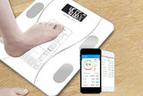 Smart Digital Bathroom Body Fat Scale 180KG Bluetooth Scales Weight -White - 45-Degree Angle