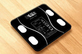 Smart Digital Bathroom Body Fat Scale 180KG Bluetooth Scales Weight -Black - Front View