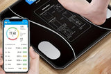 Smart Digital Bathroom Body Fat Scale 180KG Bluetooth Scales Weight -Black - Side View