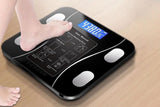 Smart Digital Bathroom Body Fat Scale 180KG Bluetooth Scales Weight -Black - 45-Degree Angle