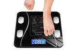Smart Digital Bathroom Body Fat Scale 180KG Bluetooth Scales Weight -Black - Close-Up Angle