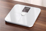 Smart Digital Bathroom Body Fat Scale 180KG Bluetooth Scales Weight for BMI Water -White - Front View