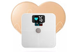 Smart Digital Bathroom Body Fat Scale 180KG Bluetooth Scales Weight for BMI Water -White - Side View