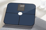 Smart Digital Bathroom Body Fat Scale 180KG Bluetooth Scales Weight for BMI Water -Navy Blue - Front View