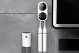Toothbrush Cleaner Toothbrush Holder Wall Mount Toothbrush Holder for Bathrooms with Smart Light Cleaning and Fan Drying