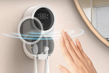 Toothbrush Cleaner Toothbrush Holder Wall Mount Toothbrush Holder for Bathrooms with Smart Light Cleaning and Fan Drying - 45-Degree Angle