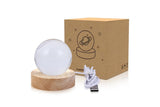 3D Milky Way System Ball with LED Stand Base Romantic Decor 3D Galaxy Crystal Ball Night Light Glass Sphere Paperweight Decorative Balls Birthday Christmas Gifts for Boys Girls - Solar System - Front View