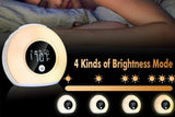 Wake-Up Light Alarm Clock Night Light Alarm Clock with Bluetooth Speaker Dimmable Colorful Light - Front View