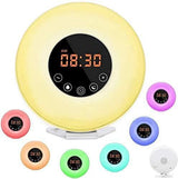 Wake-Up Light Alarm Clock Night Light Alarm Clock with Bluetooth Speaker Dimmable Colorful Light