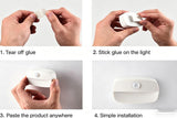 2PCS LED Motion Sensor Night Light Battery Powered Closet Stair Light