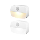 2PCS LED Motion Sensor Night Light Battery Powered Closet Stair Light - Low Angle