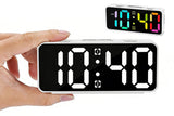 Small Digital Alarm Clock with 5 Dimmers and 5 Alarm Volumes for Bedrooms - White - Extra Image