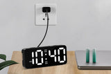 Small Digital Alarm Clock with 5 Dimmers and 5 Alarm Volumes for Bedrooms - Black - 45-Degree Angle
