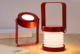 LED Desk Lamp for Office Home Wireless Reading Lamp Dimmable Foldable LED Night Light Portable Camping Flashlight Table Lamp -Red