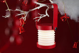 LED Desk Lamp for Office Home Wireless Reading Lamp Dimmable Foldable LED Night Light Portable Camping Flashlight Table Lamp -Red - Top-Down View