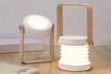 LED Desk Lamp for Office Home Wireless Reading Lamp Dimmable Foldable LED Night Light Portable Camping Flashlight Table Lamp -White - Front View