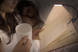 Rechargeable LED Book Light with 3 Adjustable Color Temperatures, 80H Reading Time - Black - Top-Down View