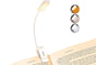 Rechargeable LED Book Light with 3 Adjustable Color Temperatures, 80H Reading Time - White