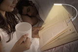 Rechargeable LED Book Light with 3 Adjustable Color Temperatures, 80H Reading Time - White - Top-Down View