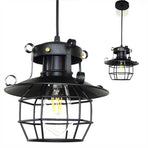 Retro Iron Cage Chandelier Personality Bar Cafe Decorative Light without Light Source