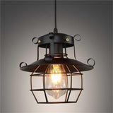 Retro Iron Cage Chandelier Personality Bar Cafe Decorative Light without Light Source - 45-Degree Angle