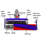 For Dyson V6-V11 Brush Bar Vacuum Cleaner Soft Roller Head Parts - Top-Down View