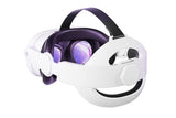 Elite Strap for Meta Quest 3 2 3s Adjustable VR Head Strap with Balance Design Comfort Headband - Front View