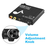 AY107 Digital to Analog Converter Optical Fiber Analog Audio Decoder USB Sound Card Digital Audio Converter - Side View