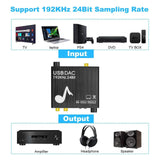 AY107 Digital to Analog Converter Optical Fiber Analog Audio Decoder USB Sound Card Digital Audio Converter - Top-Down View