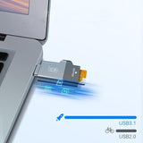 Type-C USB-C USB 3.1 High Speed OTG Memory Card Reader For Type-C Smart Phone Tablet Laptop Macbook - 45-Degree Angle