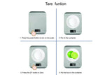 5KG Stainless Steel Digital Electronic Kitchen Scale Postal Scales 1g LCD Backlight Weight Black - Front View