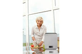 5KG Stainless Steel Digital Electronic Kitchen Scale Postal Scales 1g LCD Backlight Weight Black - Rear View