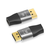 DP1.4 8K DP Male to Mini DP Female Two-Way Mutual Conversion HD Conversion Adapter - Front View