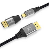 DP1.4 8K DP Male to Mini DP Female Two-Way Mutual Conversion HD Conversion Adapter - Side View