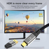 DP1.4 8K DP Male to Mini DP Female Two-Way Mutual Conversion HD Conversion Adapter - Top-Down View