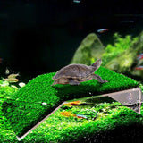 Turtle Basking Platform Simulation Grass Turtle Ramp for Fish Tank Aquarium - L