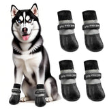 Waterproof Anti Slip Pet Shoes with Rubber Sole for Indoor and Outdoor Use Red - L - Extra Image