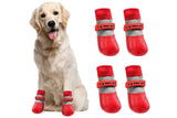 Waterproof Anti Slip Pet Shoes with Rubber Sole for Indoor and Outdoor Use Red - L - Extra Image