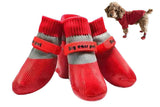 Waterproof Anti Slip Pet Shoes with Rubber Sole for Indoor and Outdoor Use Red - XL - Extra Image