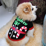 3Pcs Christmas Dog Cat T-Shirt Clothes Vest Puppy Pet Apparel Shirts - S - Top-Down View