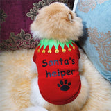 3Pcs Christmas Dog Cat T-Shirt Clothes Vest Puppy Pet Apparel Shirts - L - Side View