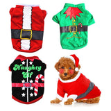 3Pcs Christmas Dog Cat T-Shirt Clothes Vest Puppy Pet Apparel Shirts - L - Rear View