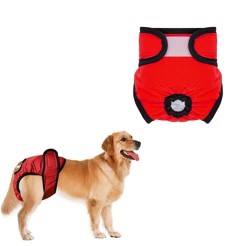 Washable Female Pet Nappy Diaper Dog Cat Physiological Pants Gray - M