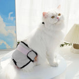 Washable Female Pet Nappy Diaper Dog Cat Physiological Pants Gray - L - Top-Down View