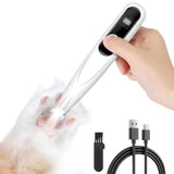 Cordless Pet Paw Trimmer with LED Light Rechargeable Grooming Tool for Dog Cat Purple - Close-Up Angle