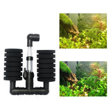 Aquarium Air Filter Bio Sponge Filter for Shrimp Betta Breeder Fish Tank Style 2 - Top-Down View