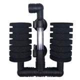 Aquarium Air Filter Bio Sponge Filter for Shrimp Betta Breeder Fish Tank Style 2 - 45-Degree Angle