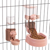 Automatic Food Water Dispenser Set Pet Feeder Bowl Set for Cage Light Blue - Extra Image