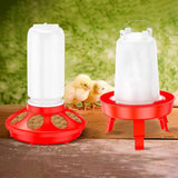 1L Chick Food Feeder and 1.5L Chicken Water Feeder Kit for Chick Aviaries - 45-Degree Angle